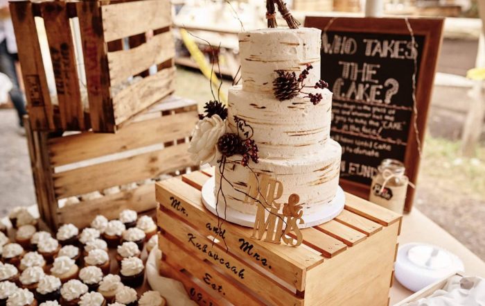 Wooden Wedding Cake